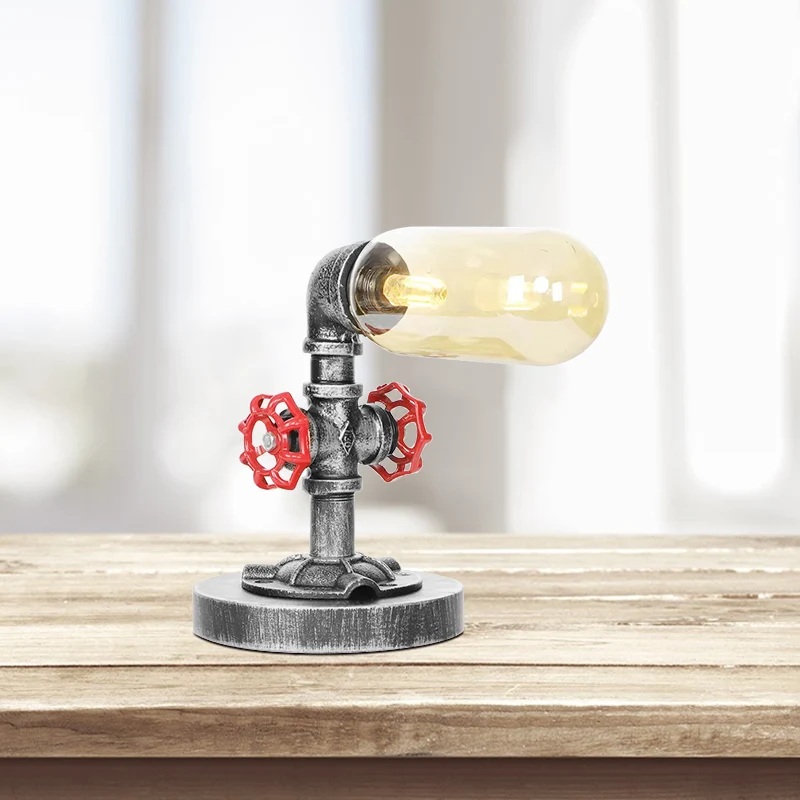 1/4/5-lamps capsule schaduwtafel met industriële helder/amberkleurige glazen nachtlamp voor slaapkamer Clearhalo