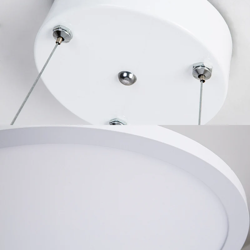 16"/19,5" brede plaat hanglamp moderne metalen led witte plafond hanglamp voor kantoor wit licht / afstandsbediening trapl...
