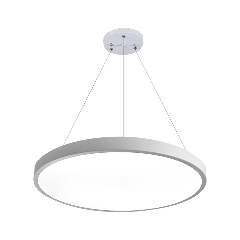 16"/19,5" brede plaat hanglamp moderne metalen led witte plafond hanglamp voor kantoor wit licht / afstandsbediening trapl...
