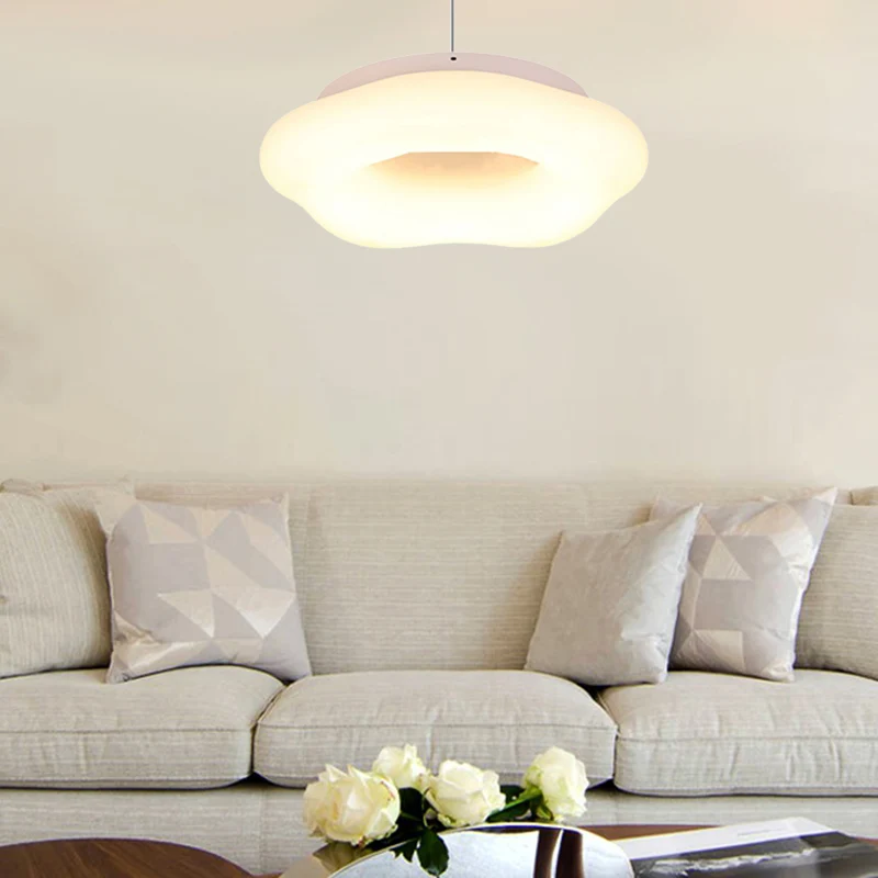 18"/21,5" brede Cloud Drop hanger acryl LED witte hangende plafondlamp voor woonkamer Clearhalo