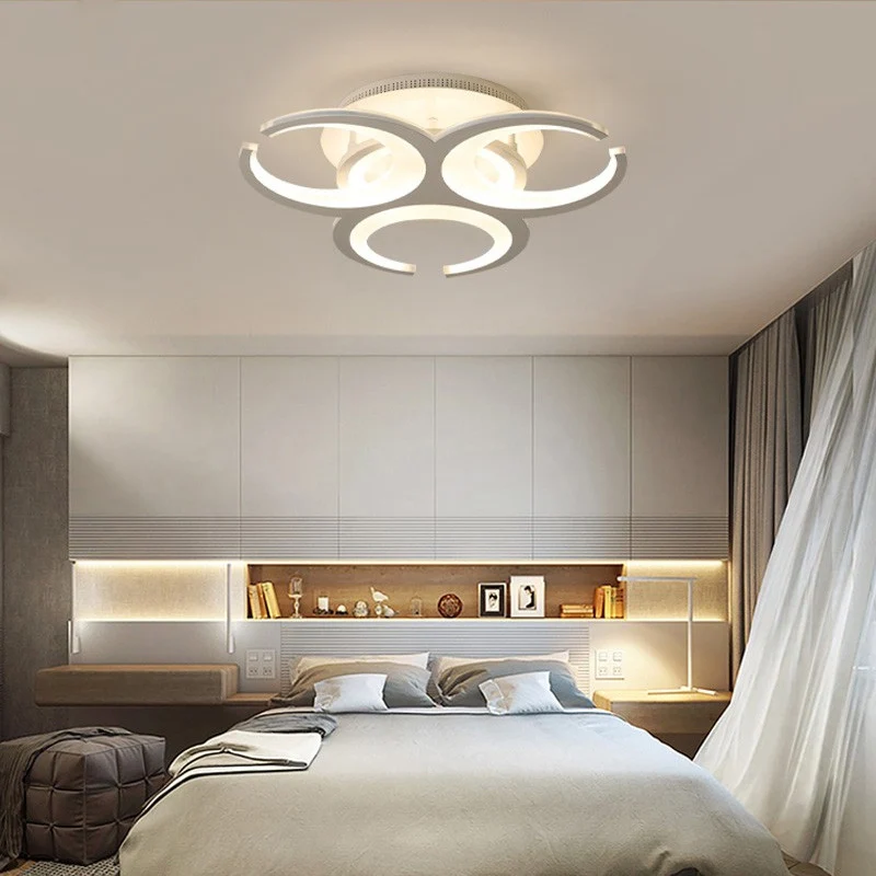 19,5"/23,5" Restaurant Ring LED-plafondmontagelicht Acryl eigentijds wit inbouwlicht Clearhalo