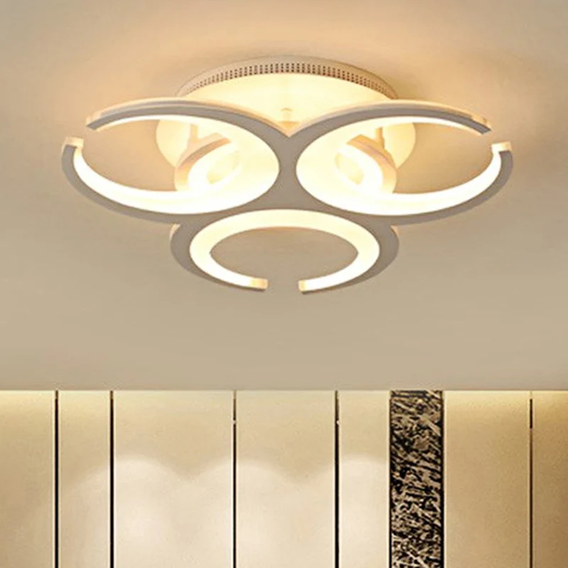 19,5"/23,5" Restaurant Ring LED-plafondmontagelicht Acryl eigentijds wit inbouwlicht Clearhalo