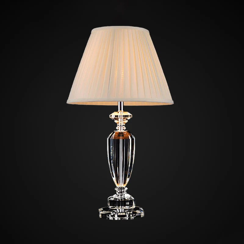 1-koppige woonkamer bureaulamp moderne beige taakverlichting met brede stoffen kap Clearhalo