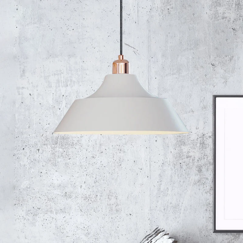 1-kops eetkamer hanglamp moderne matwitte afwerking slingerlamp met schuurijzeren kap Clearhalo