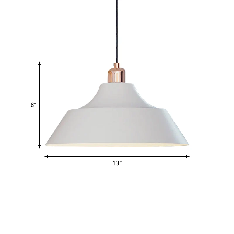 1-kops eetkamer hanglamp moderne matwitte afwerking slingerlamp met schuurijzeren kap Clearhalo