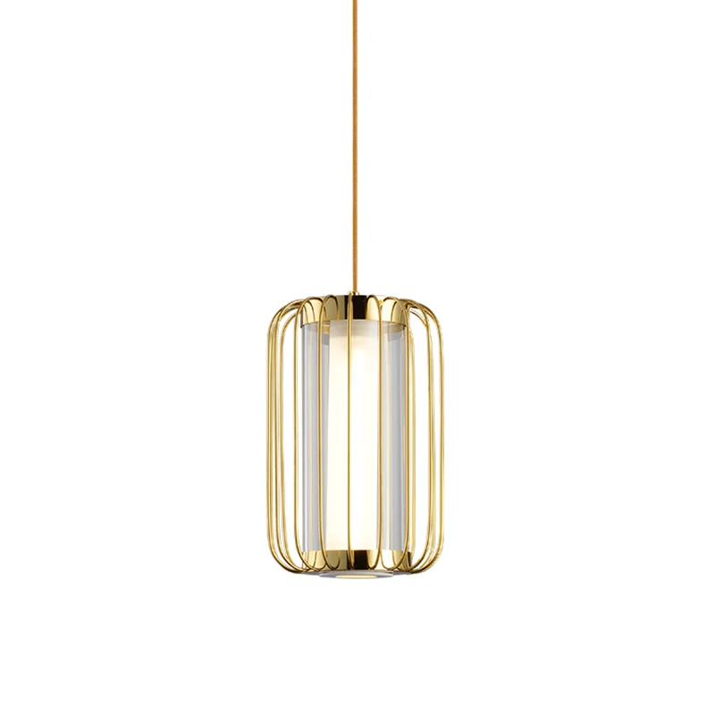 1-kops hanglamp kolonialisme cilinder helder glazen hanglampset met metalen frame voor slaapkamer Clearhalo