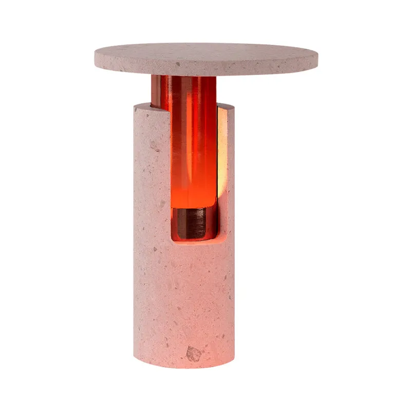 1-kopscilinder nachtkastjelamp modernistisch stenen leesboeklicht roze voor nachtkastje Clearhalo