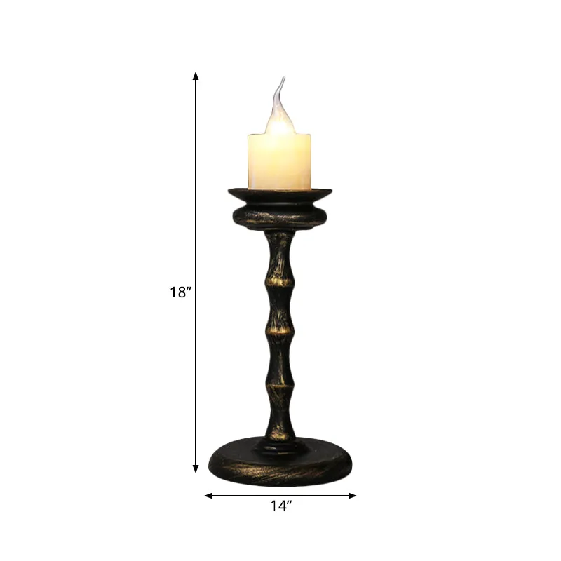 1-lichts bureaulamp magazijnstijl kandelaar marmeren tafelverlichting messing/brons met metalen kolomvoet Clearhalo