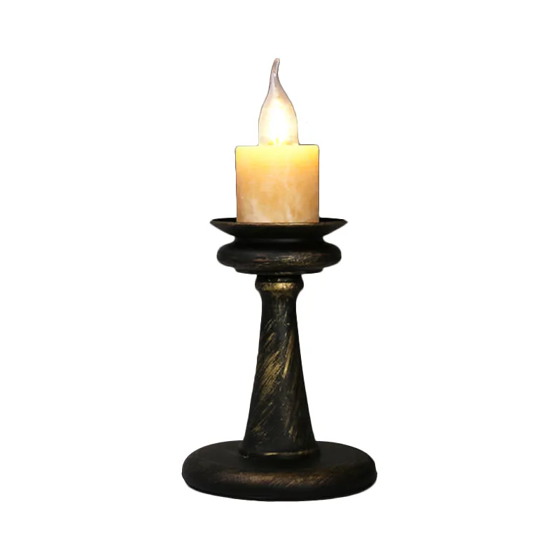 1-lichts bureaulamp magazijnstijl kandelaar marmeren tafelverlichting messing/brons met metalen kolomvoet Clearhalo