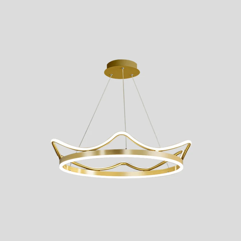 1-lichts Crown Suspension hanglamp kinderen metalen hangende plafondlamp voor slaapkamer Clearhalo