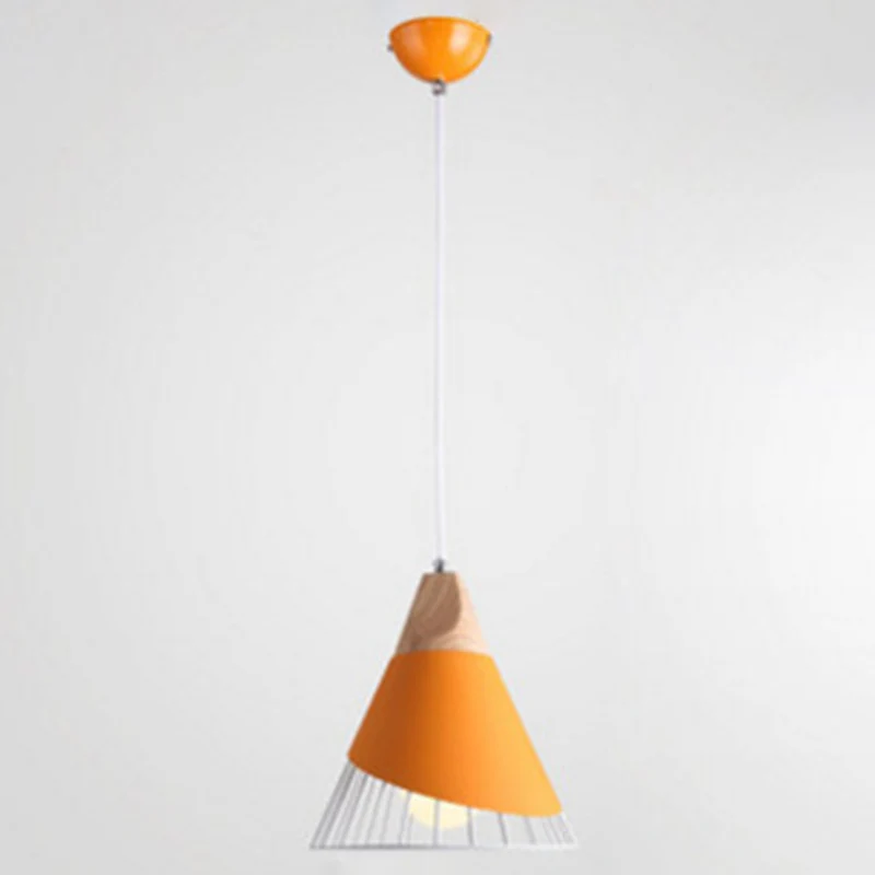 1-lichts draadkooi hanglamp Scandinavische Macarons-stijl metalen woonkamer hanglamp Clearhalo