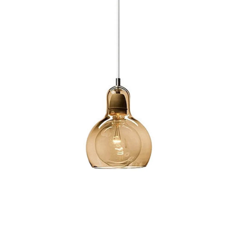1-lichts hangende verlichtingsarmaturen hedendaagse kalebas glazen hanglampen voor lounge Clearhalo