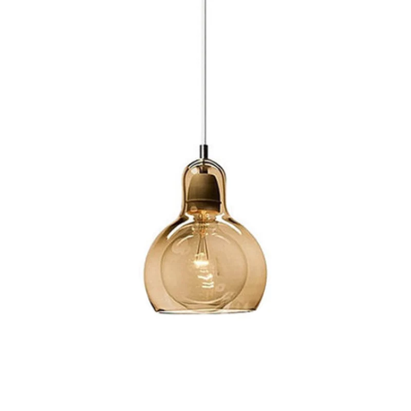 1-lichts hangende verlichtingsarmaturen hedendaagse kalebas glazen hanglampen voor lounge Clearhalo