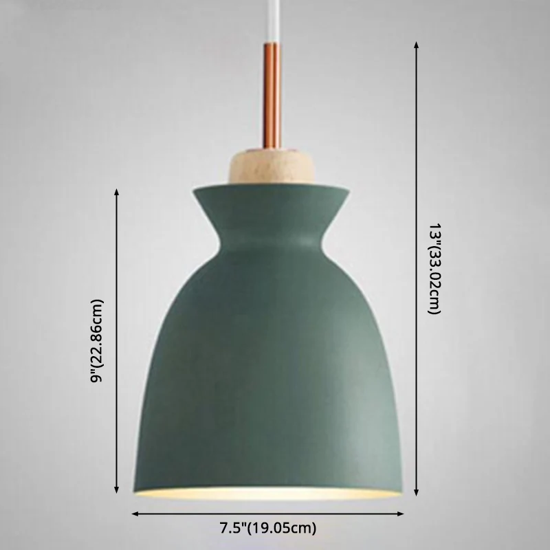 1-lichts hanglamp met houten blad, Scandinavische moderne stijl, metalen restaurant hanglamp Clearhalo