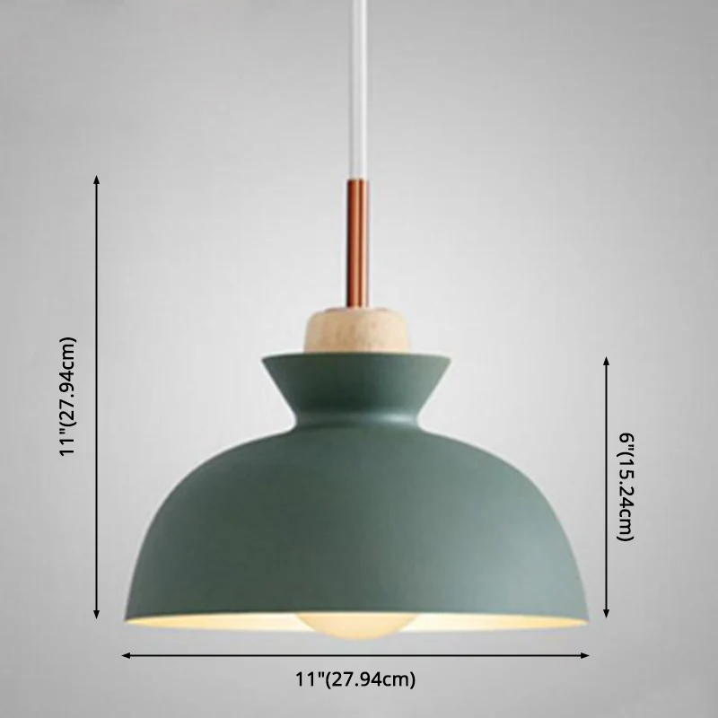 1-lichts hanglamp met houten blad, Scandinavische moderne stijl, metalen restaurant hanglamp Clearhalo