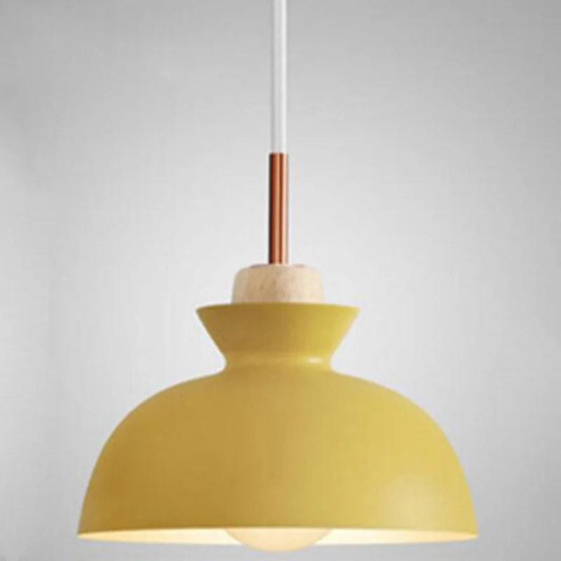 1-lichts hanglamp met houten blad, Scandinavische moderne stijl, metalen restaurant hanglamp Clearhalo