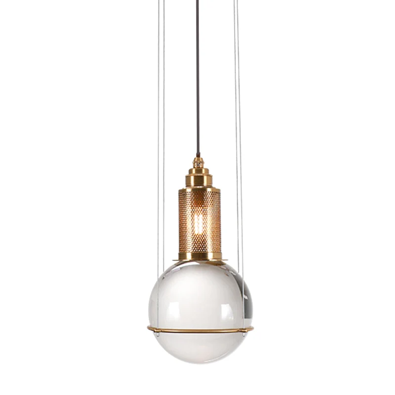 1-lichts hanglamp moderne minimalistische globe kristallen kap woonkamer hanglamp Clearhalo