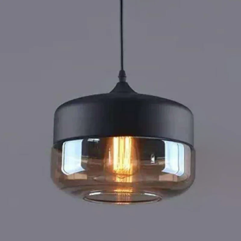 1-lichts hanglamp retro industriële stijl glazen hangende plafondverlichting voor restaurant Clearhalo