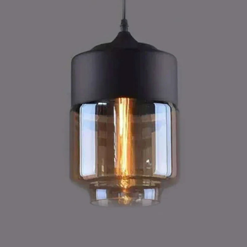 1-lichts hanglamp retro industriële stijl glazen hangende plafondverlichting voor restaurant Clearhalo