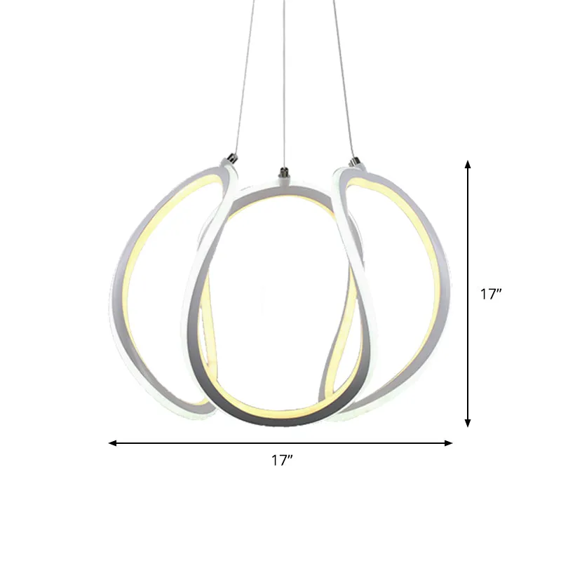 1-lichts LED eetkamer plafondhanger acryl minimalistische kroonluchter warm/wit licht Clearhalo
