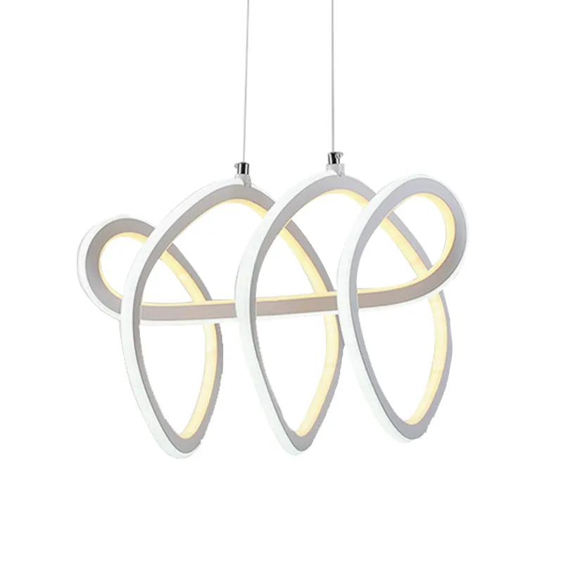 1-lichts LED eetkamer plafondhanger acryl minimalistische kroonluchter warm/wit licht Clearhalo