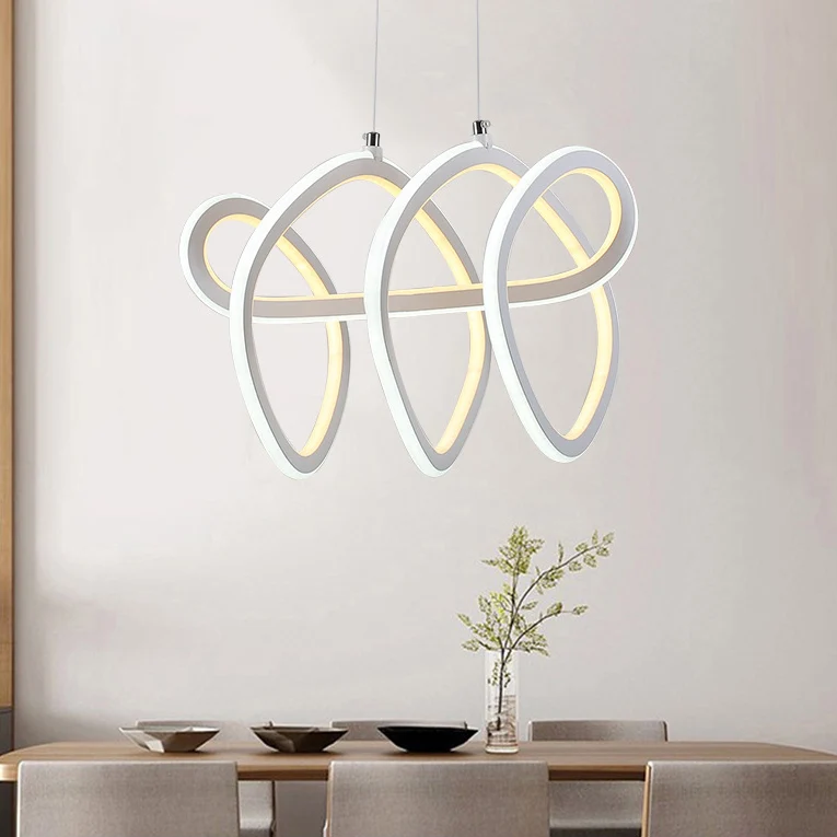 1-lichts LED eetkamer plafondhanger acryl minimalistische kroonluchter warm/wit licht Clearhalo