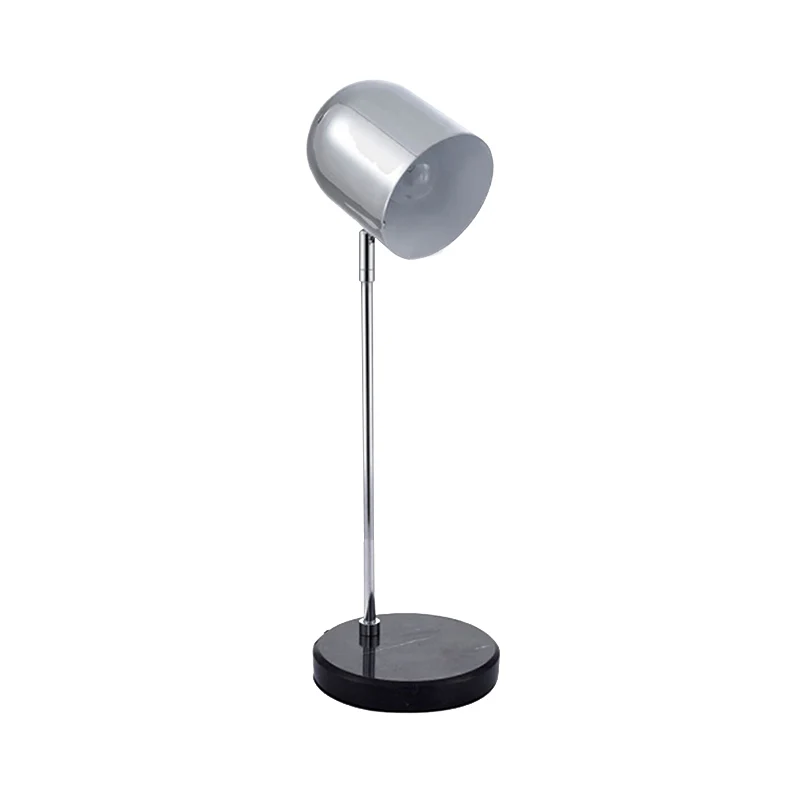 1-lichts studeerkamer bureaulamp met langwerpige koepel metalen kap modernistisch chroom/koper leesboeklicht Clearhalo