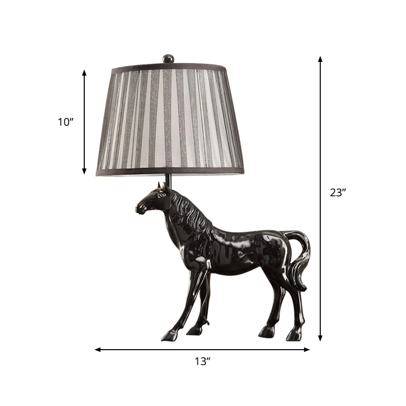 1-lichts taps toelopende tafellamp antiek witte stoffen bureaulamp met dierenvoet Clearhalo