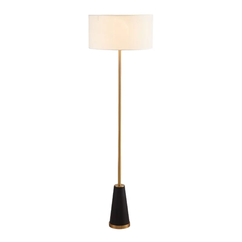 1-lichts vloerverlichting Eenvoud Trommelvormige stoffen staande lamp voor woonkamer Clearhalo