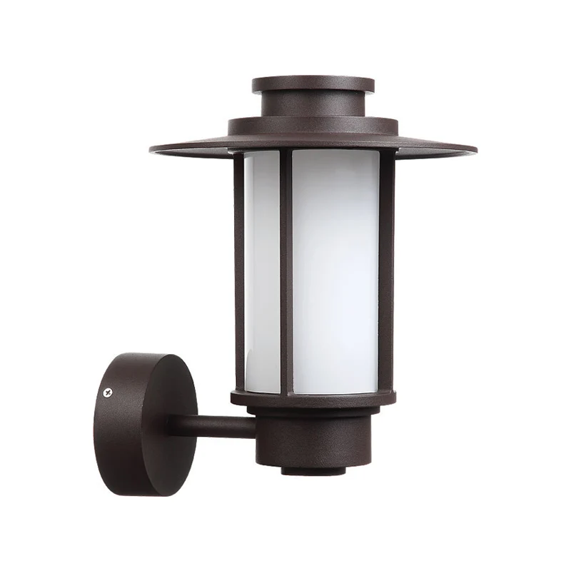 1-lichts witte glazen wandmontage verlichting Lodge-stijl koffieafwerking buitenwandkandelaar Clearhalo