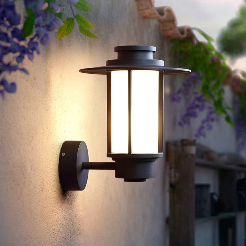 1-lichts witte glazen wandmontage verlichting Lodge-stijl koffieafwerking buitenwandkandelaar Clearhalo