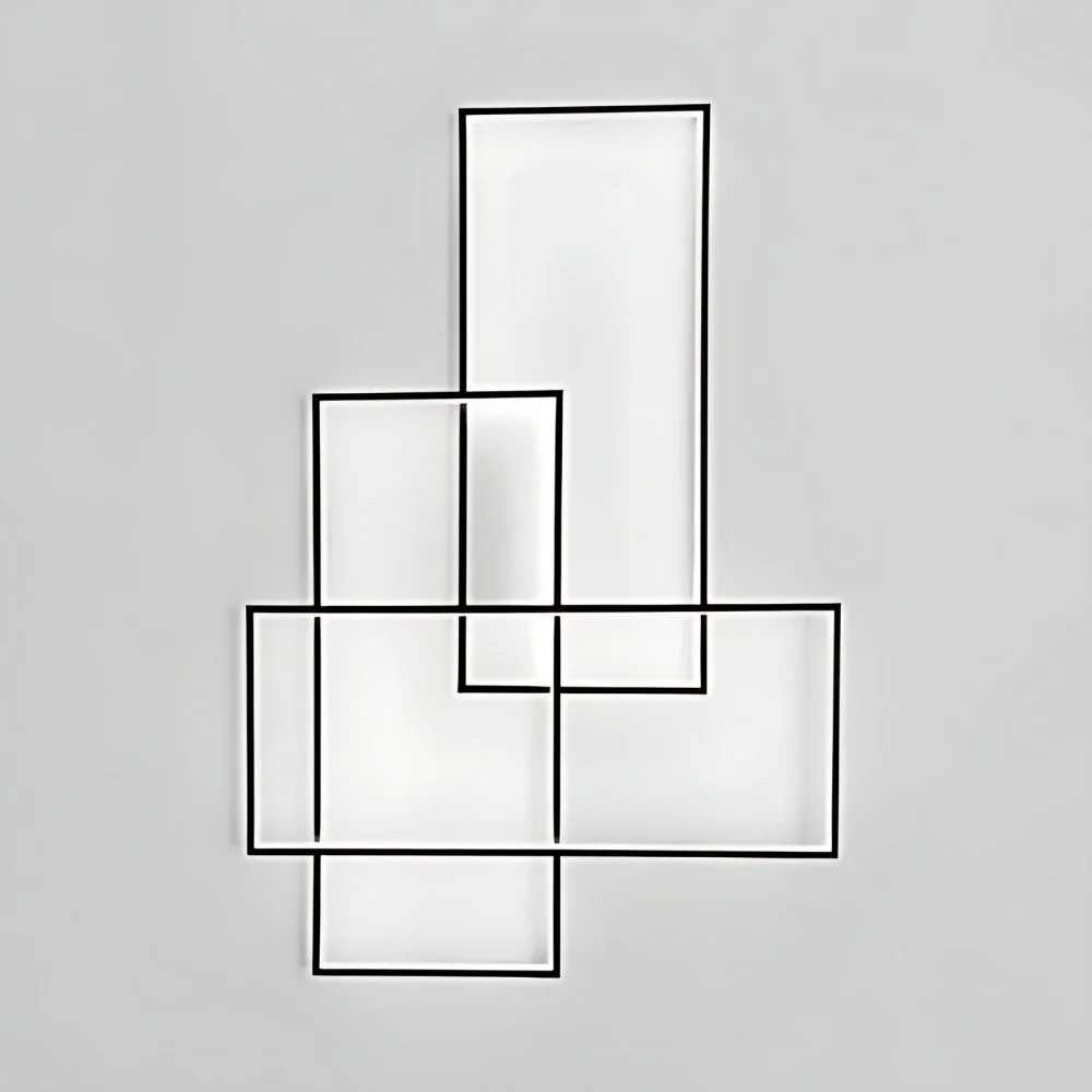20,5"/30" brede zwarte traverse wandkandelaar moderne acryl wandlamp warm/wit licht Clearhalo