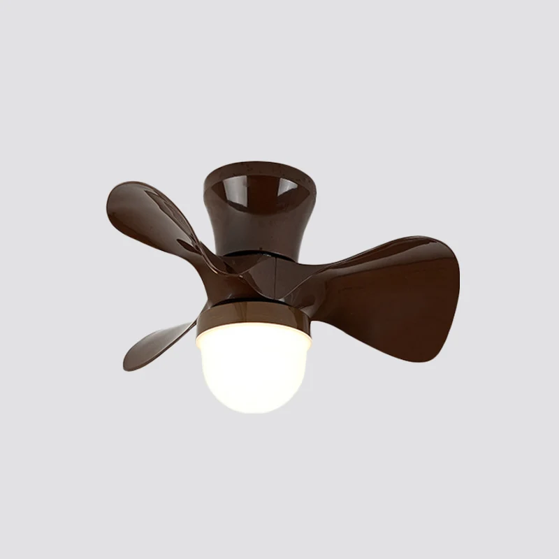 22-inch brede LED-slaapkamer hangende ventilatorlamp, moderne semi-gemonteerde verlichting met kom van acryl, 3 bladen Cle...