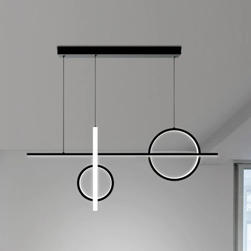 23,5"/31,5" W acryl fietshangende verlichting Noordse LED-eilandlamparmatuur met rechthoekige luifel zwart/goud Clearhalo