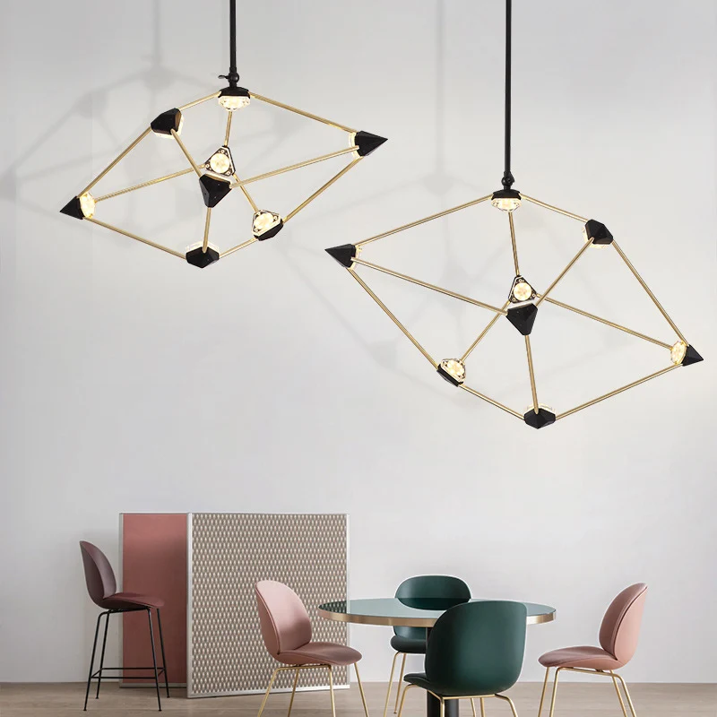 25"/31,5" brede diamanten metalen hanglamp moderne zwarte LED hangende kroonluchter voor eetkamer Clearhalo