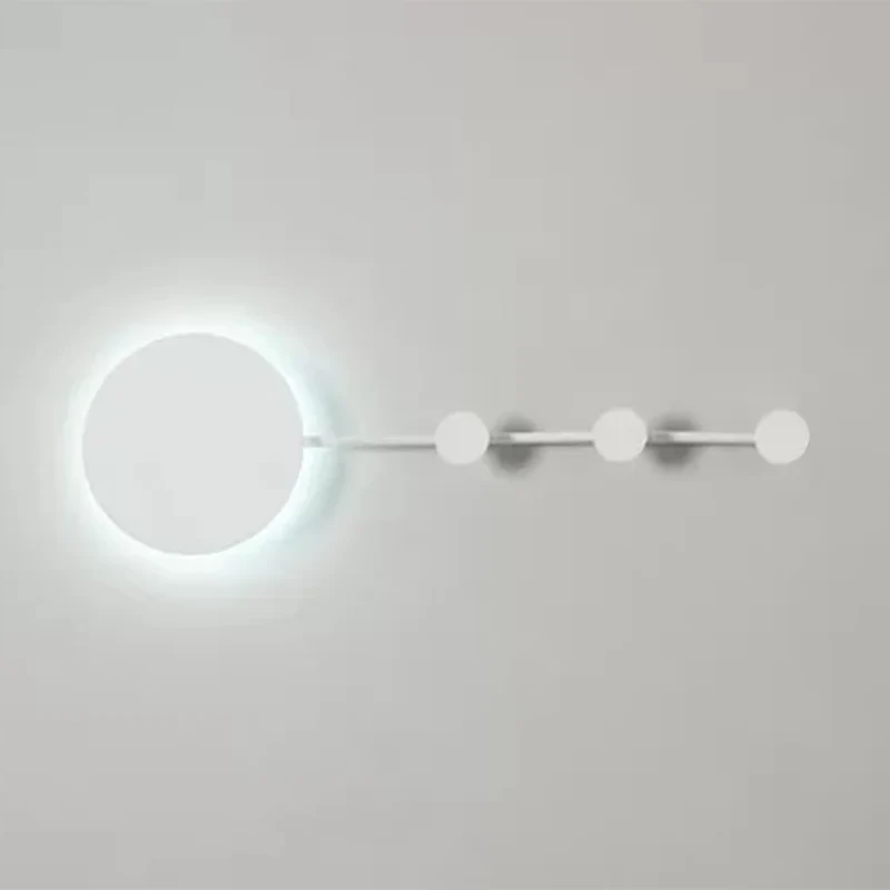 27,5"/39" brede zwart/witte ronde LED-wandlamp Eenvoud LED acryl schanslamp warm/wit licht met hangers Clearhalo