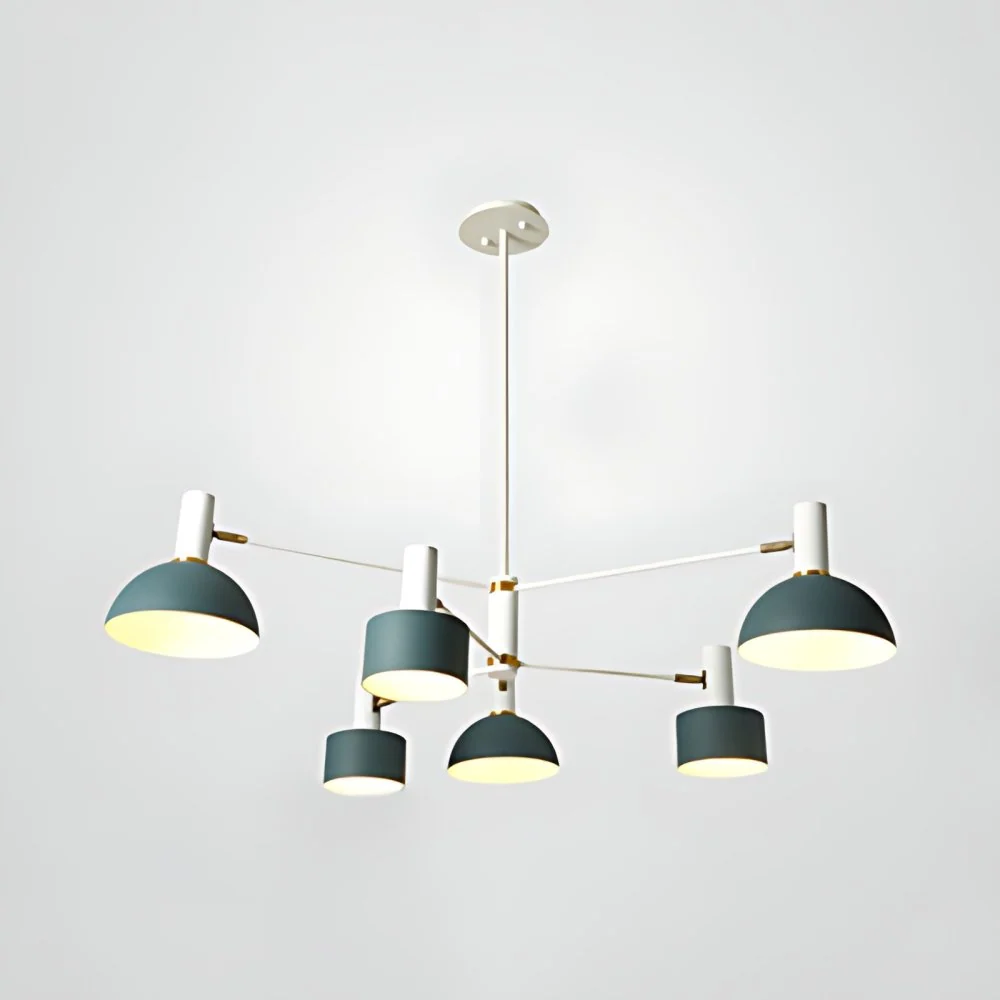 2-laags 6-lichts kroonluchter Drum en Bowl metalen hanglamp voor woonkamervilla Clearhalo