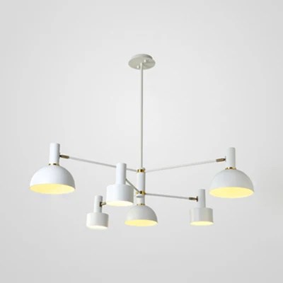 2-laags 6-lichts kroonluchter Drum en Bowl metalen hanglamp voor woonkamervilla Clearhalo