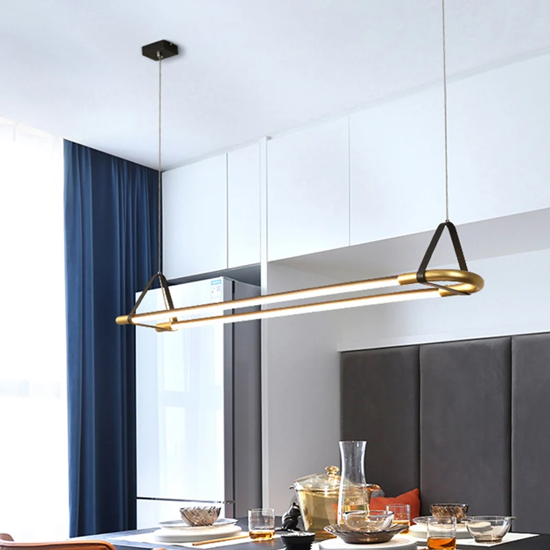 35,5"/47" brede lineaire hangende plafondlamp moderne stijl 1-lichts zwarte hanglampset Clearhalo