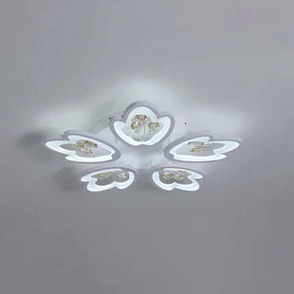 3/5/9-lichts LED slaapkamer inbouwlamp met bladeren acryl schaduw witte inbouw plafondlamp warm/wit/natuurlijk licht Clear...