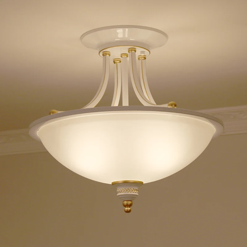 3-kops plafondverlichting traditionele kom matglazen kroonluchter lichtarmatuur voor eetkamer Clearhalo