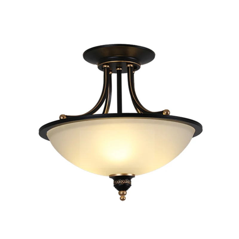 3-kops plafondverlichting traditionele kom matglazen kroonluchter lichtarmatuur voor eetkamer Clearhalo