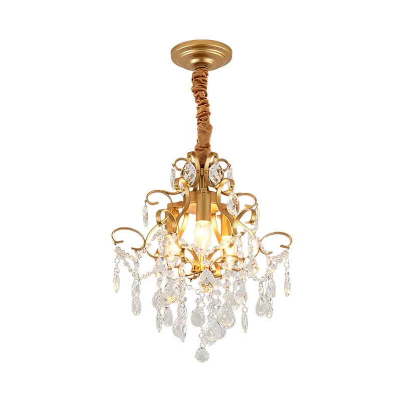 3-lampen kroonluchterverlichting met tranendruppels schaduw kristallen druppel traditionele woonkamer hangende plafondlamp...