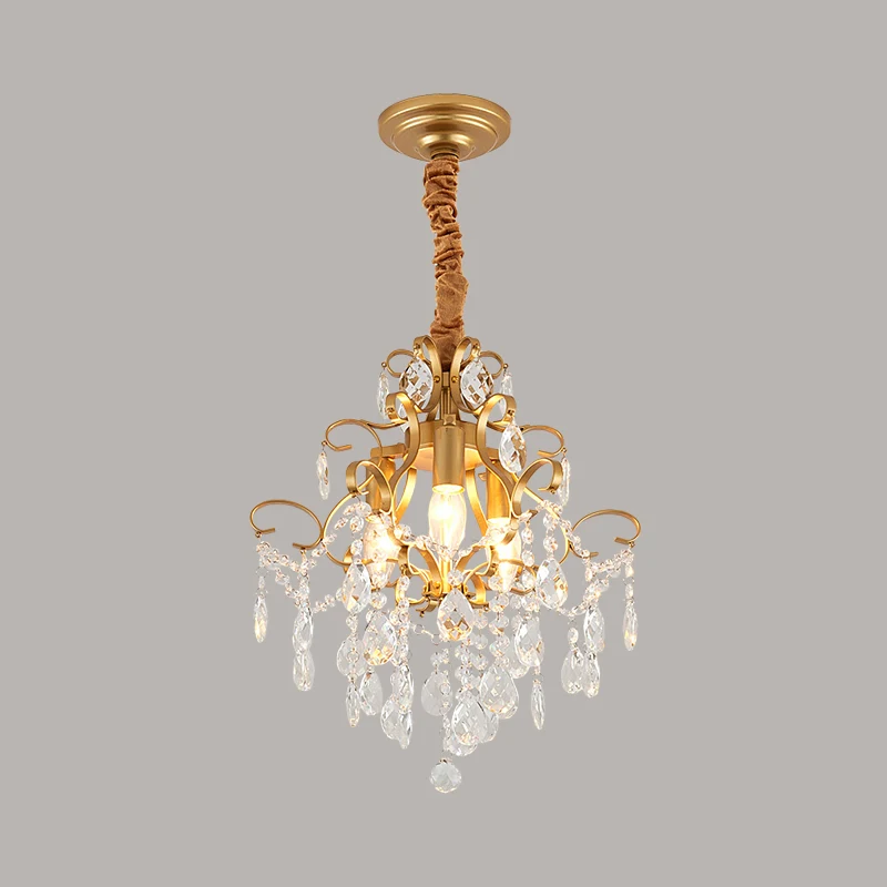 3-lampen kroonluchterverlichting met tranendruppels schaduw kristallen druppel traditionele woonkamer hangende plafondlamp...