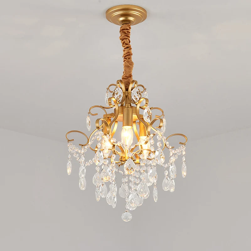 3-lampen kroonluchterverlichting met tranendruppels schaduw kristallen druppel traditionele woonkamer hangende plafondlamp...