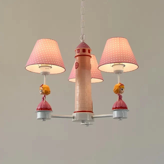 3-lichts geruite schaduwkroonluchter met Little Kid Deco moderne metalen hanglamp voor slaapkamer Clearhalo