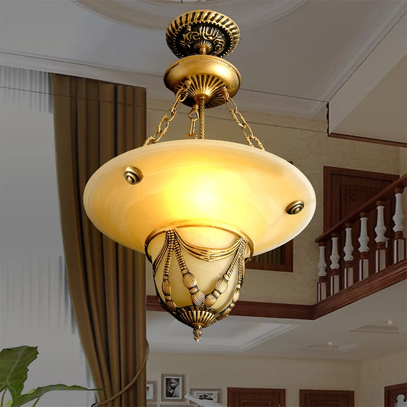 3-lichts witte glazen kroonluchter traditionele messing omgekeerde hoedvormige woonkamer hanglamp, 12"/16"/19,5" W Clearhalo