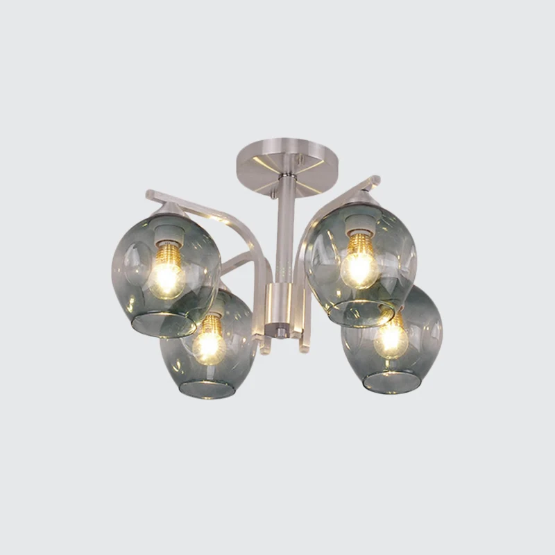 4-kops Bud Shade plafondlamp eigentijds semi-inbouwlicht voor eetkamer slaapkamer Clearhalo