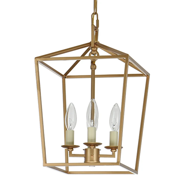 4-lichts hanglamp met kooi, industriële metalen hangende kroonluchter met kaarsontwerp Clearhalo