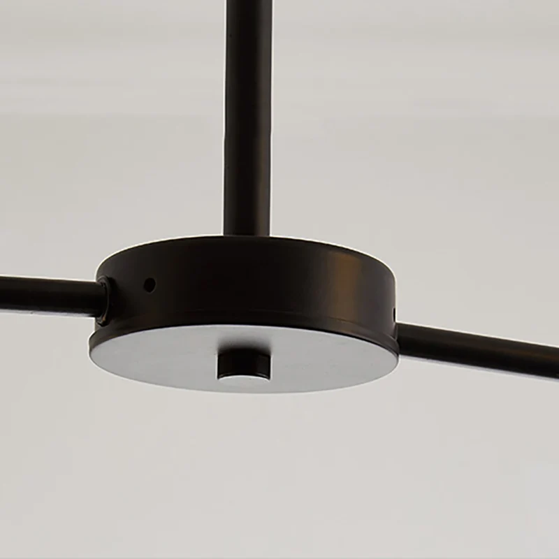 4-lichts tak hanglamp eenvoudige stijl metalen kroonluchter zwart voor keukenslaapkamer Clearhalo
